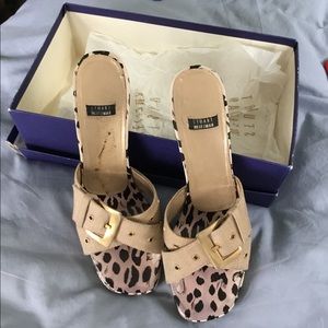 Stuart Weizmann leopard sandals